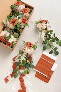 Aisle & Chair Decor in Burnt Orange