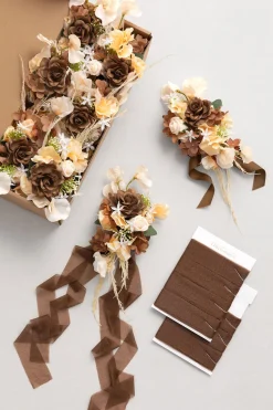 Aisle & Chair Decor in Earth Brown & Butter Yellow