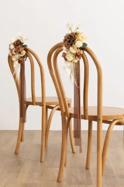 Aisle & Chair Decor in Earth Brown & Butter Yellow