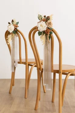 Aisle & Chair Decor in Earth Brown & Tawny Beige