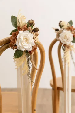 Aisle & Chair Decor in Earth Brown & Tawny Beige