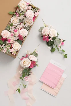 Aisle & Chair Decor in Powder Pink & Berry Pink