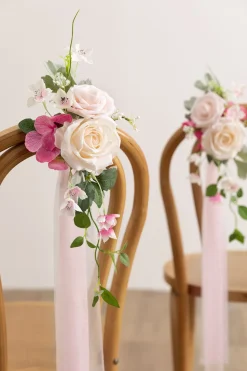 Aisle & Chair Decor in Powder Pink & Berry Pink