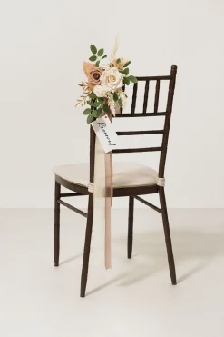 Aisle & Chair Decor in White & Beige | Clearance