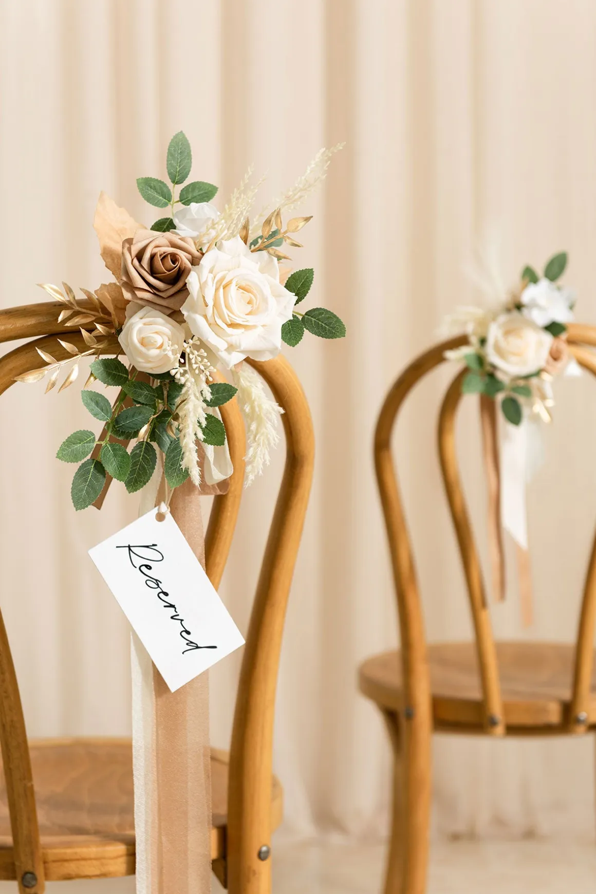 Aisle & Chair Decor in White & Beige | Clearance