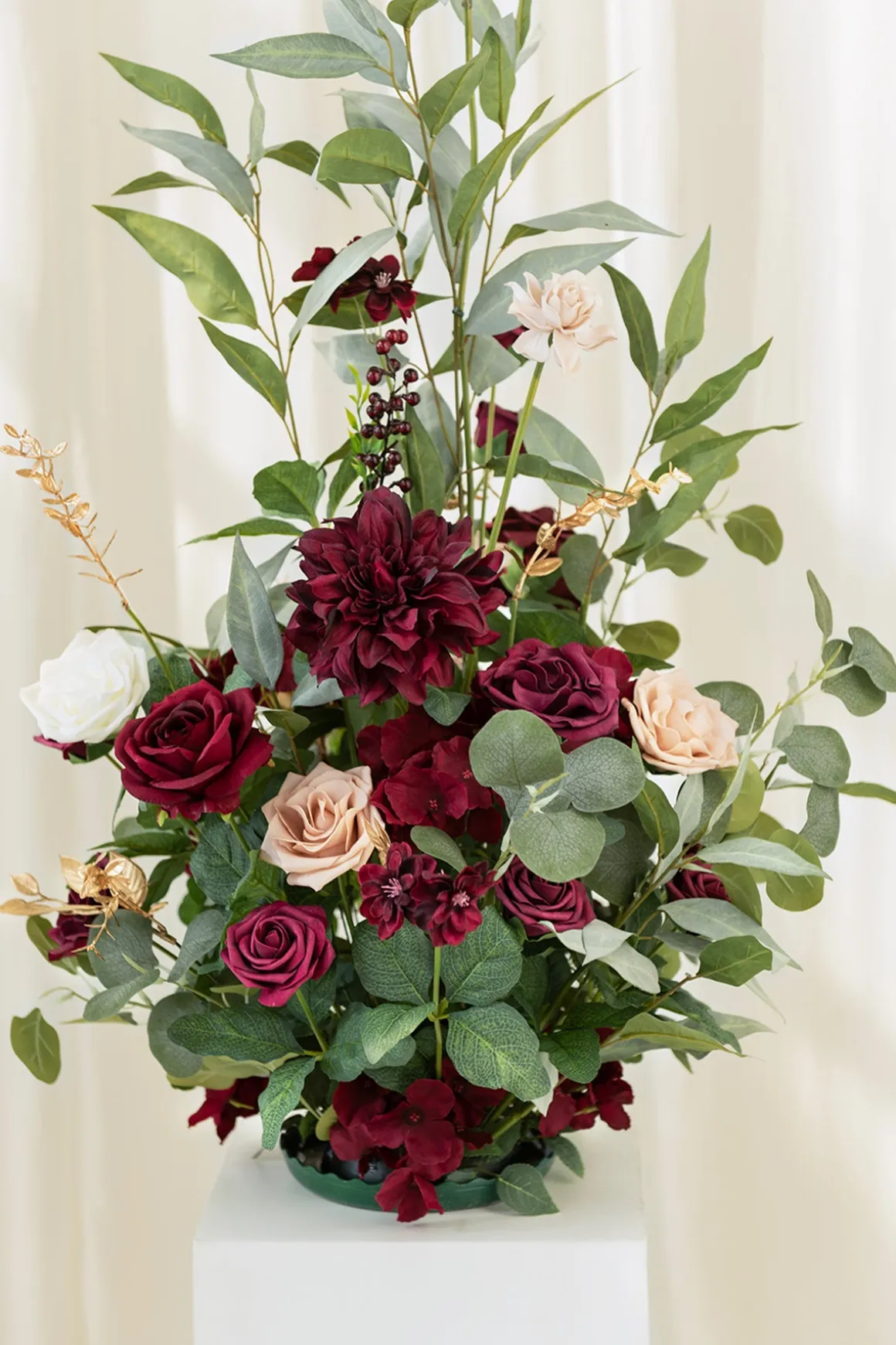 Altar Decor Free-Standing Flowers in Romantic Marsala