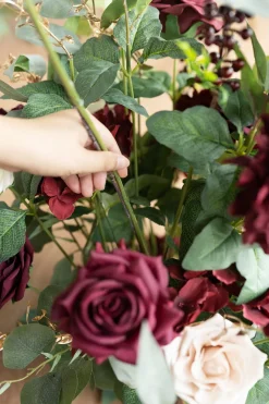 Altar Decor Free-Standing Flowers in Romantic Marsala