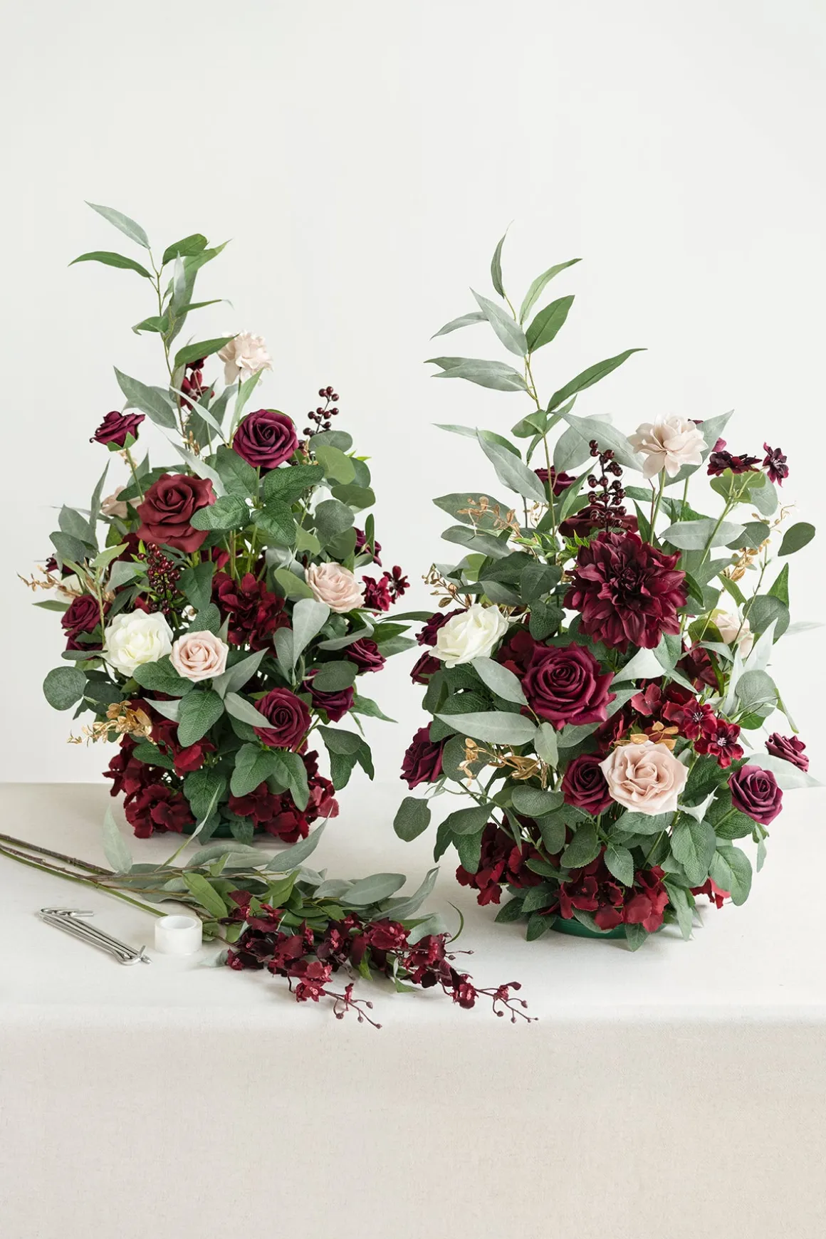 Altar Decor Free-Standing Flowers in Romantic Marsala