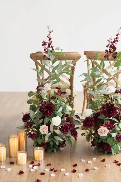 Altar Decor Free-Standing Flowers in Romantic Marsala