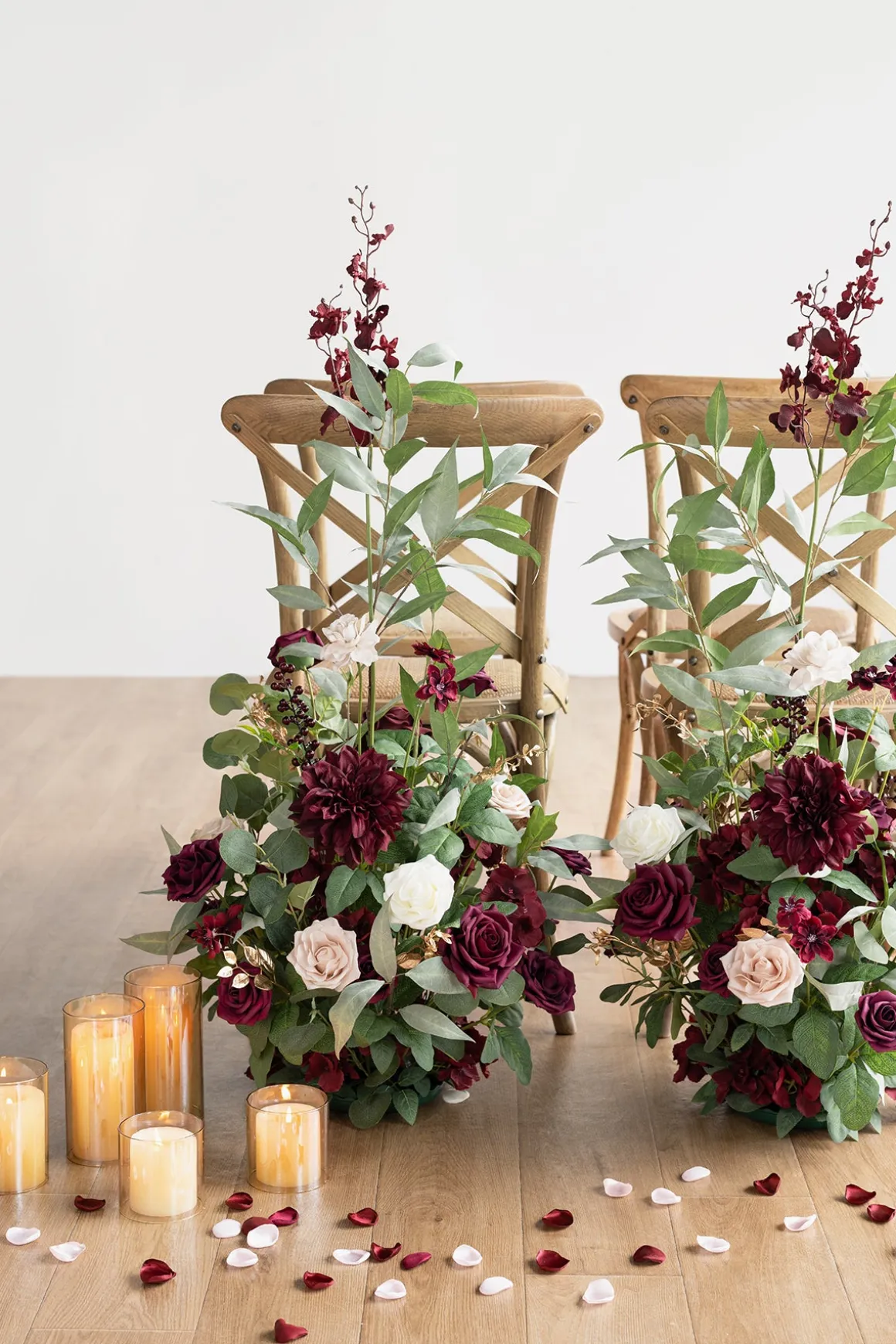 Altar Decor Free-Standing Flowers in Romantic Marsala