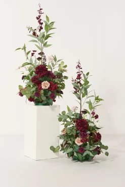 Altar Decor Free-Standing Flowers in Romantic Marsala
