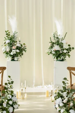 Altar Decor Free-Standing Flowers in White & Sage | Clearance