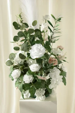 Altar Decor Free-Standing Flowers in White & Sage | Clearance