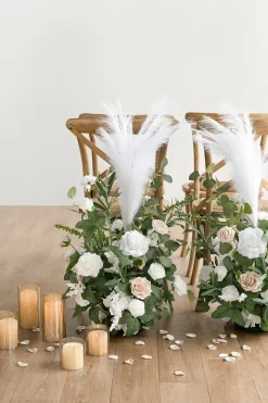 Altar Decor Free-Standing Flowers in White & Sage | Clearance