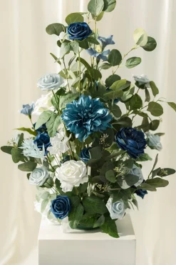 Altar Decor Free-Standing Flowers in Dusty Blue & Navy