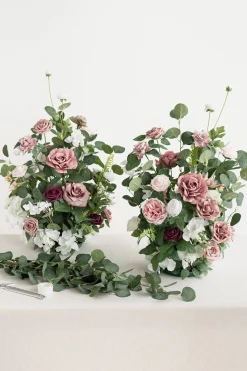 Altar Decor Free-Standing Flowers in Dusty Rose & Cream