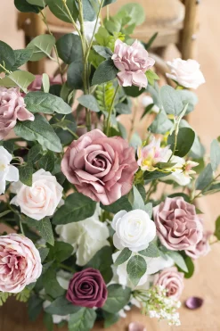 Altar Decor Free-Standing Flowers in Dusty Rose & Cream
