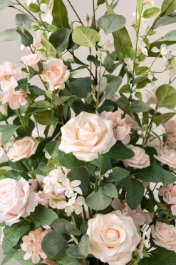 Altar Decor Free-Standing Flowers in Blush & Cream