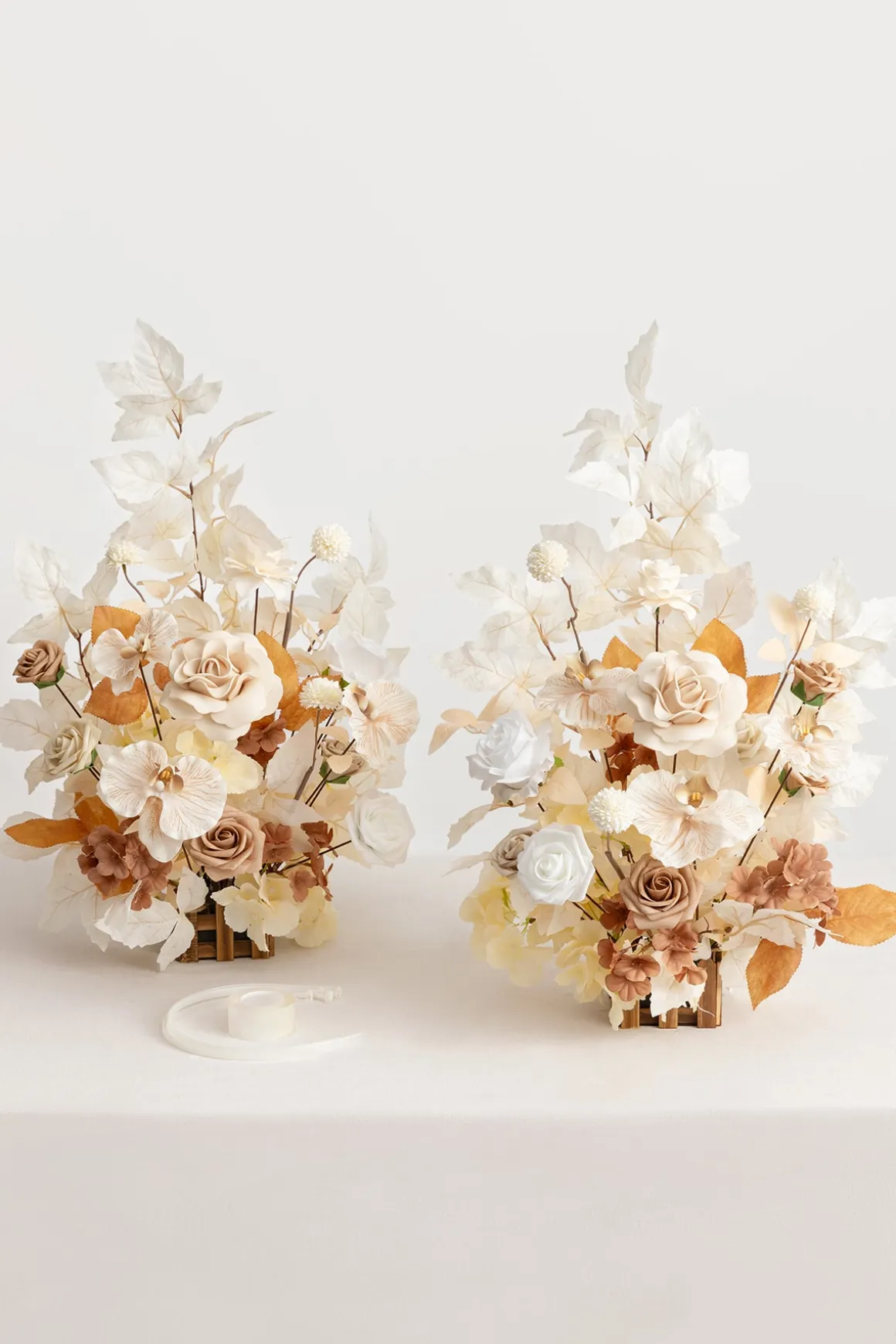 Altar Decor Free-Standing Flowers in Tawny Beige & Sand Beige | Clearance