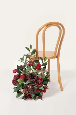 Altar Decor Free-Standing Flowers in Black Baccara & Green