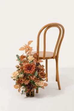 Altar Decor Free-Standing Flowers in Walnut Brown & Burnt Orange