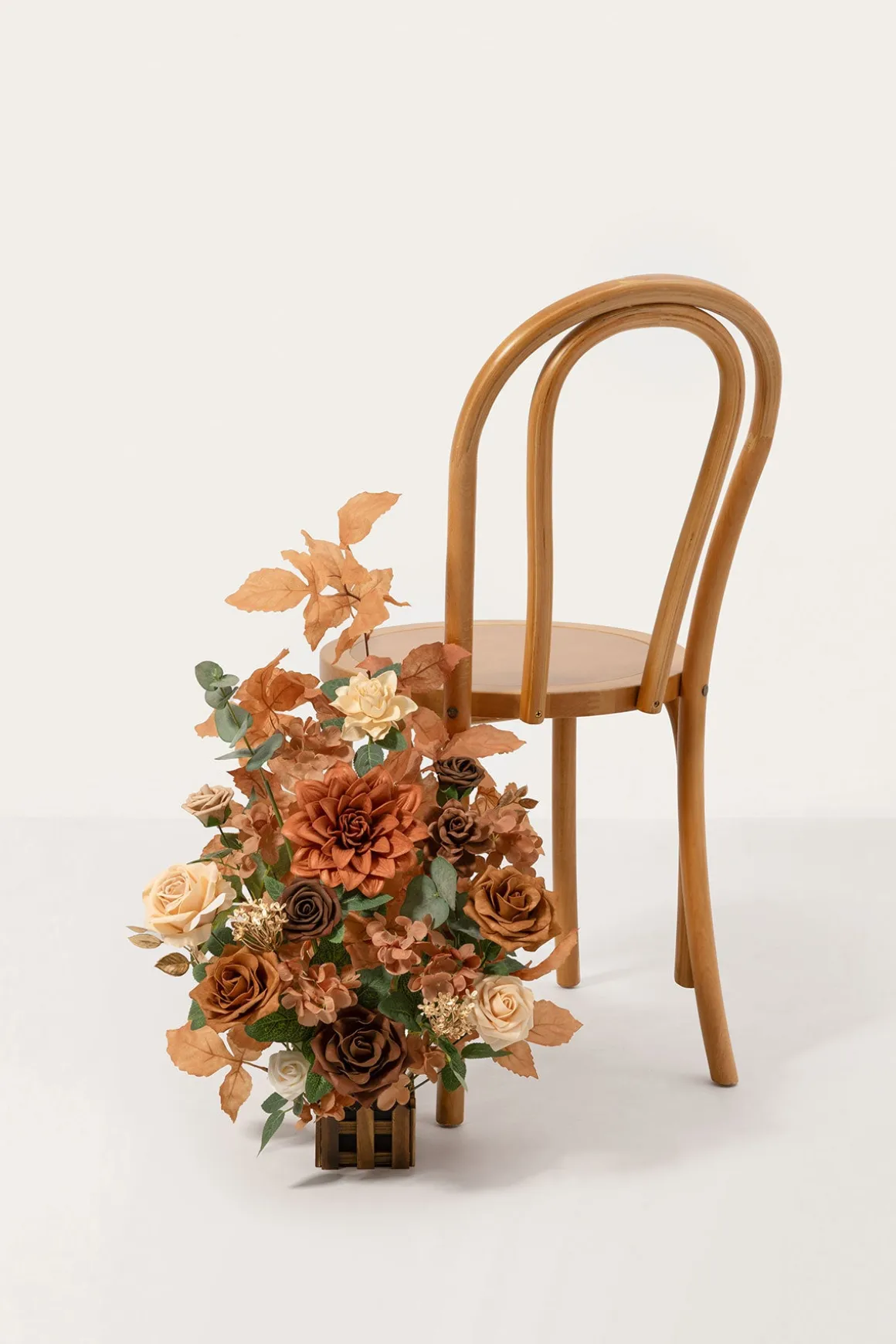 Altar Decor Free-Standing Flowers in Walnut Brown & Burnt Orange