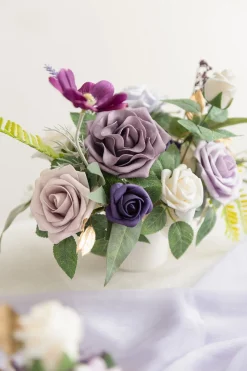 Assorted Floral Centerpiece Set in Lilac & Gold | Clearance