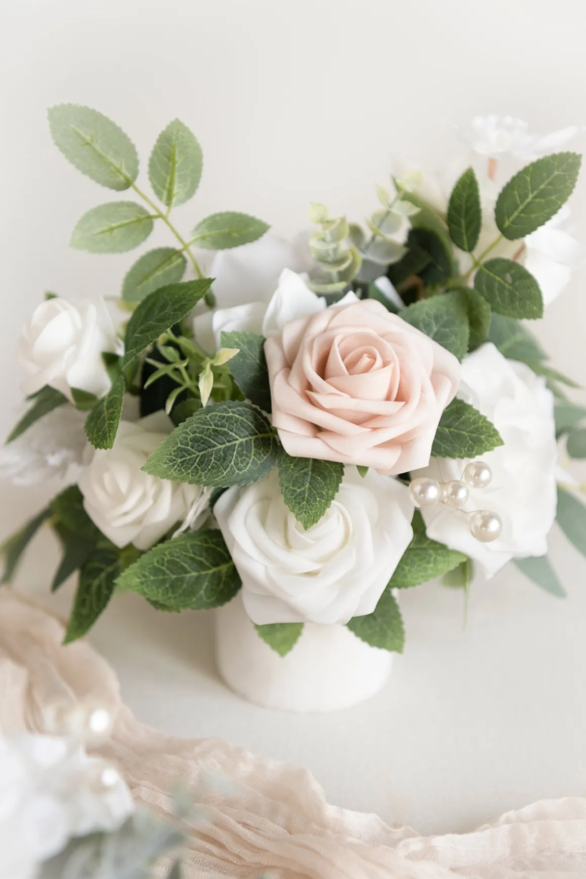 Assorted Floral Centerpiece Set in White & Sage | Clearance