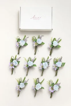 Boutonnieres for Guests in Ethereal Purple Dream | Clearance
