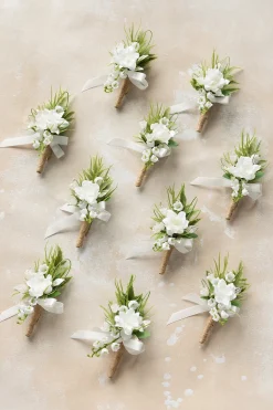 Boutonnieres for Guests in May Lily & Olive