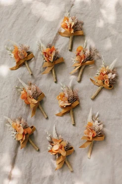 Boutonnieres for Guests in Rust & Sepia | Clearance