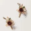 Boutonnieres in Amber - Set of 2 | Clearance