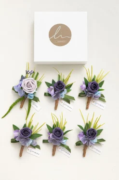 Boutonnieres in Ethereal Purple Dream (Set of 6)