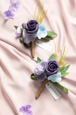 Boutonnieres in Ethereal Purple Dream (Set of 2) | Clearance