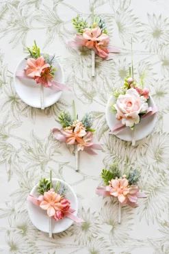 Boutonnieres in Garden Blush | Clearance