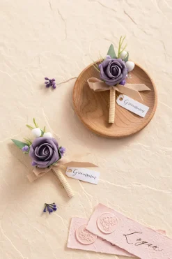 Boutonnieres in Lilac