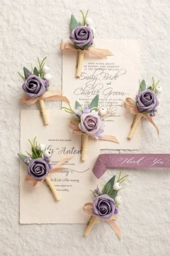 Boutonnieres in Lilac