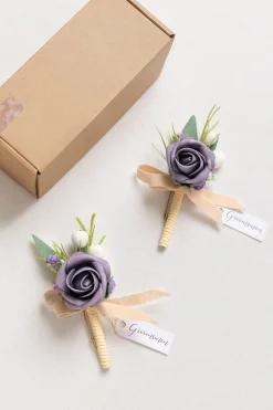 Boutonnieres in Lilac