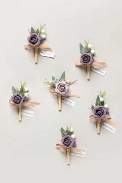 Boutonnieres in Lilac