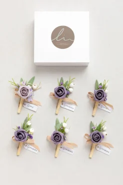 Boutonnieres in Lilac (Set of 6) | Clearance