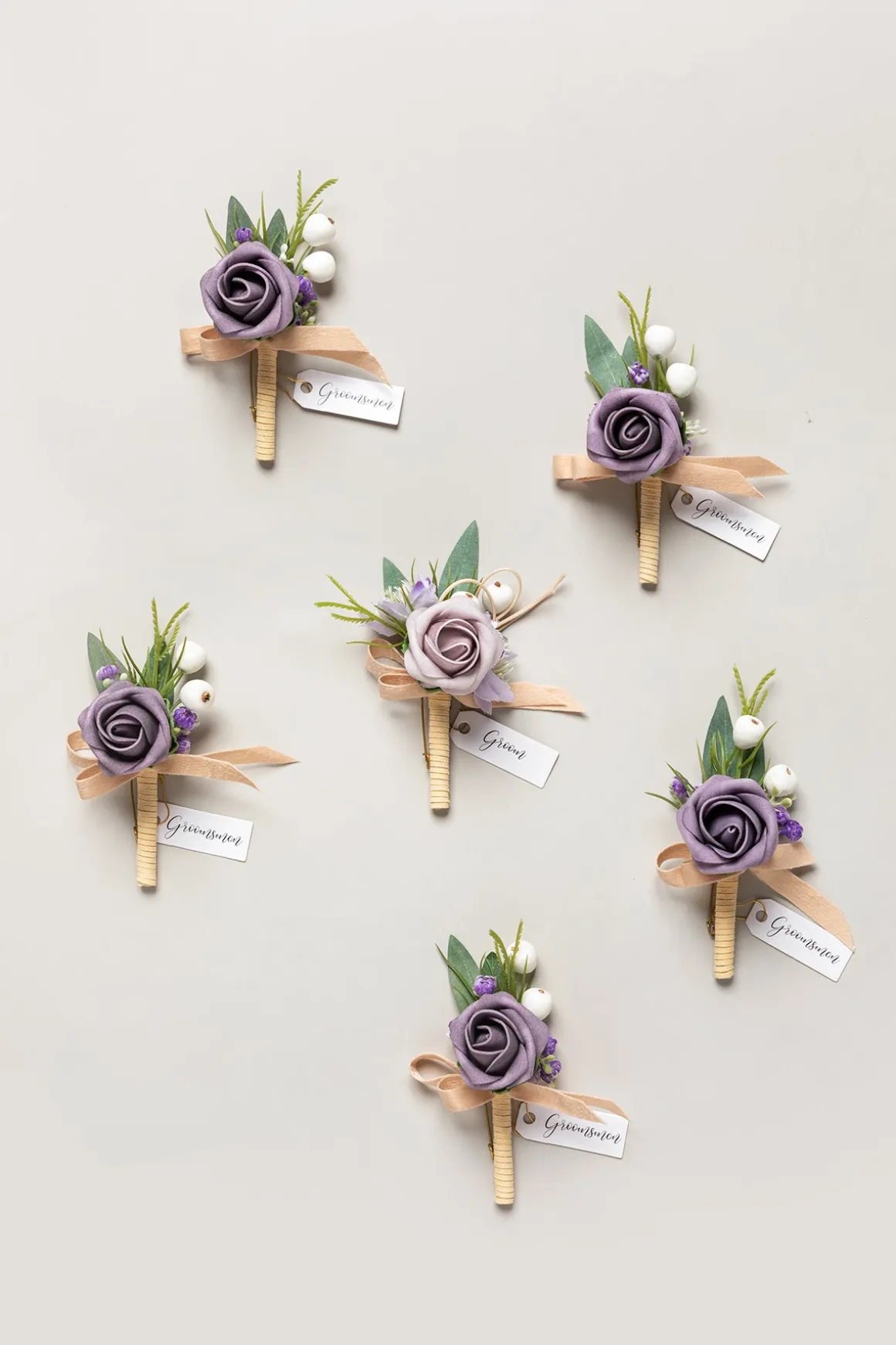 Boutonnieres in Lilac (Set of 6) | Clearance