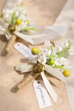 Boutonnieres in May Lily & Olive (Set of 2) | Clearance