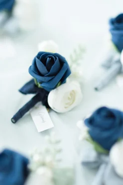 Boutonnieres in Noble Navy Blue (Set of 6)