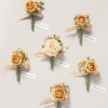 Boutonnieres in Sunny Peach & Apricot | Clearance