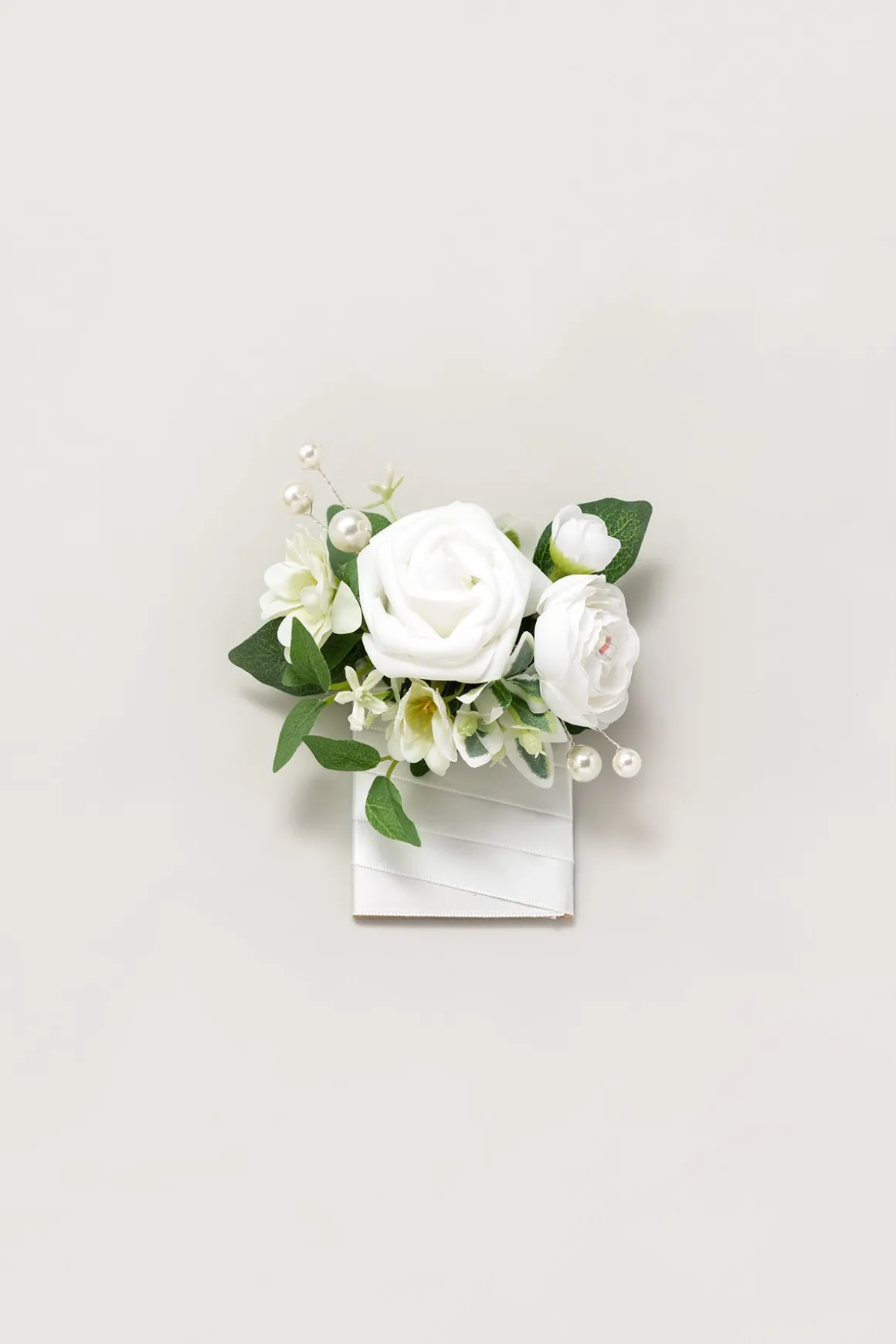 Boutonnieres in Timeless White