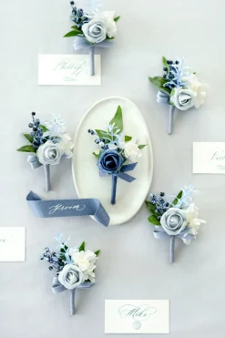 Bridal Flower Package in Dusty Blue & Navy | Clearance