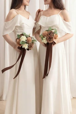 Bridesmaid Bouquet in Earth Brown & Sand Beige (Set of 1)