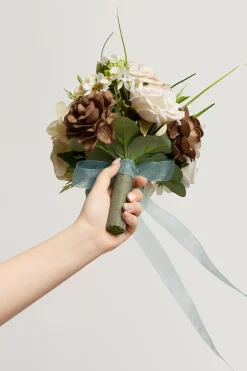Bridesmaid Bouquet in Earth Brown & Tawny Beige (Set of 1)