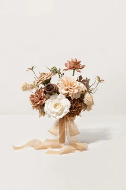 Bridesmaid Bouquet in Organic Sand Beige Elegance