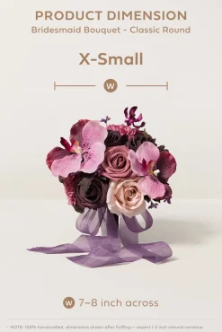 Bridesmaid Bouquet in Plum Velvet Wedding